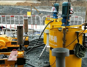 【注漿泵機(jī)廠家】3S系列注漿泵在平寨航電樞紐使用
